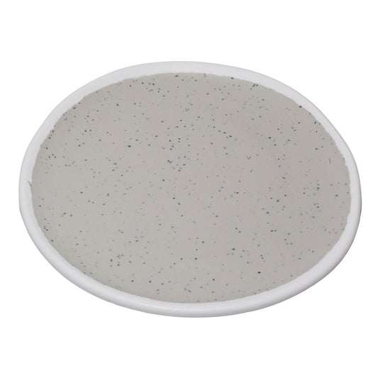 9" Dove Gray, Melamine, Small Round Dinner Plate, G.E.T. Pottery Market Glazed (12 Pack)