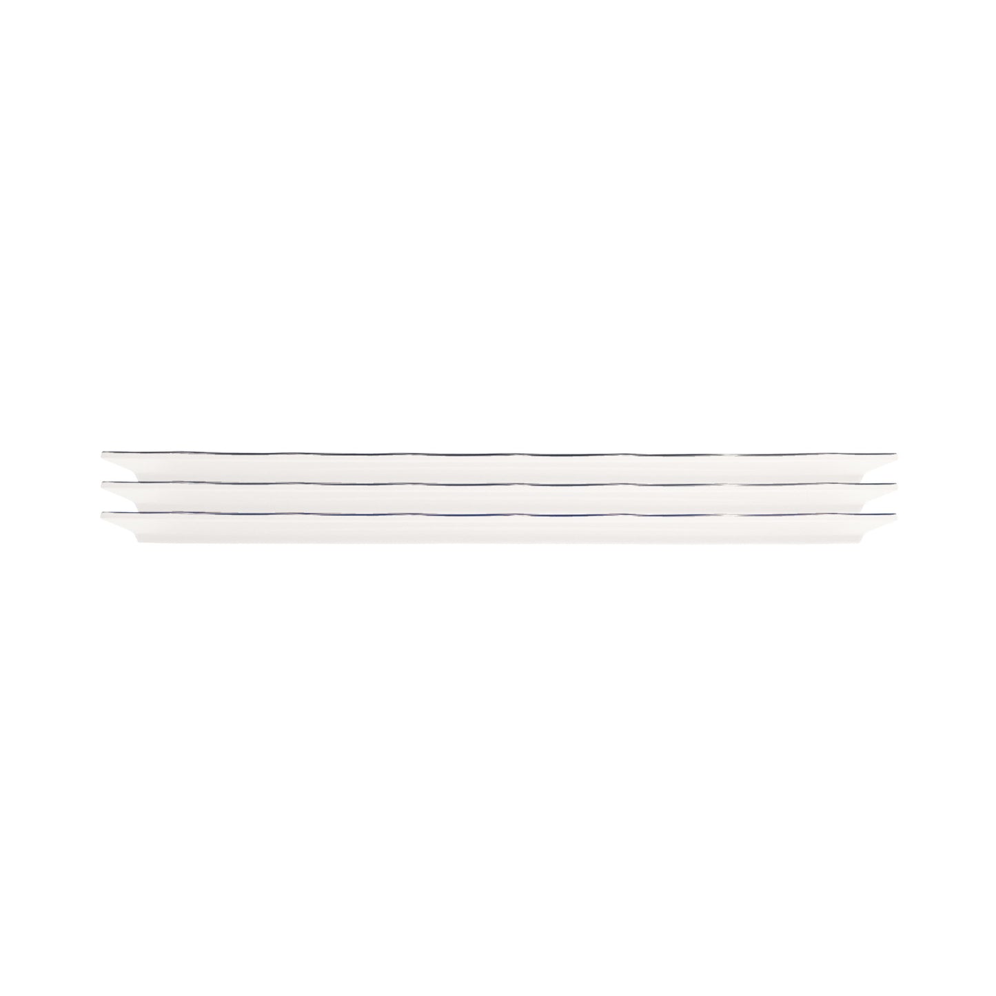 Melamine Rectangular Plate - White w/ Lapis Decal