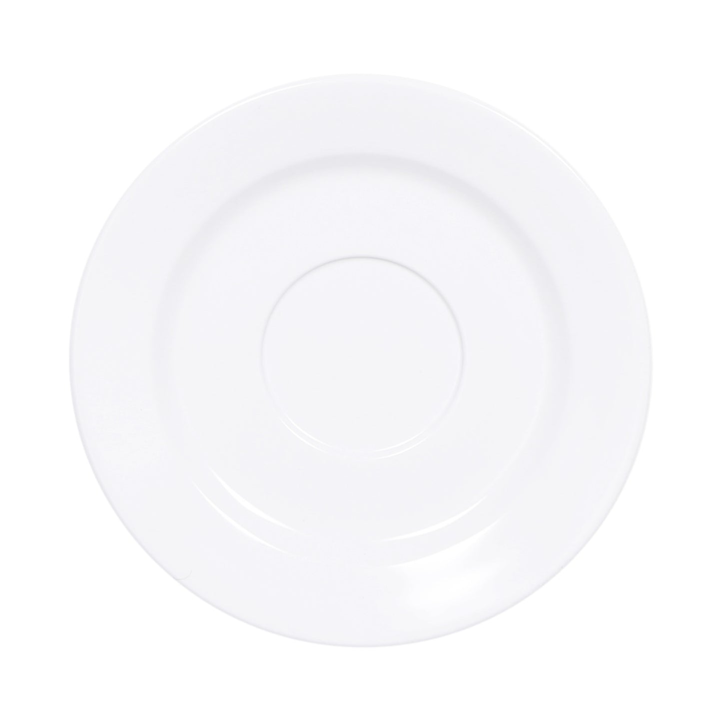 Melamine Single Well Saucer - White