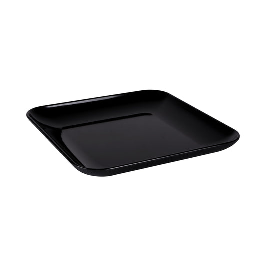 Melamine Square Platter w/ Matte Finish Outside - Black