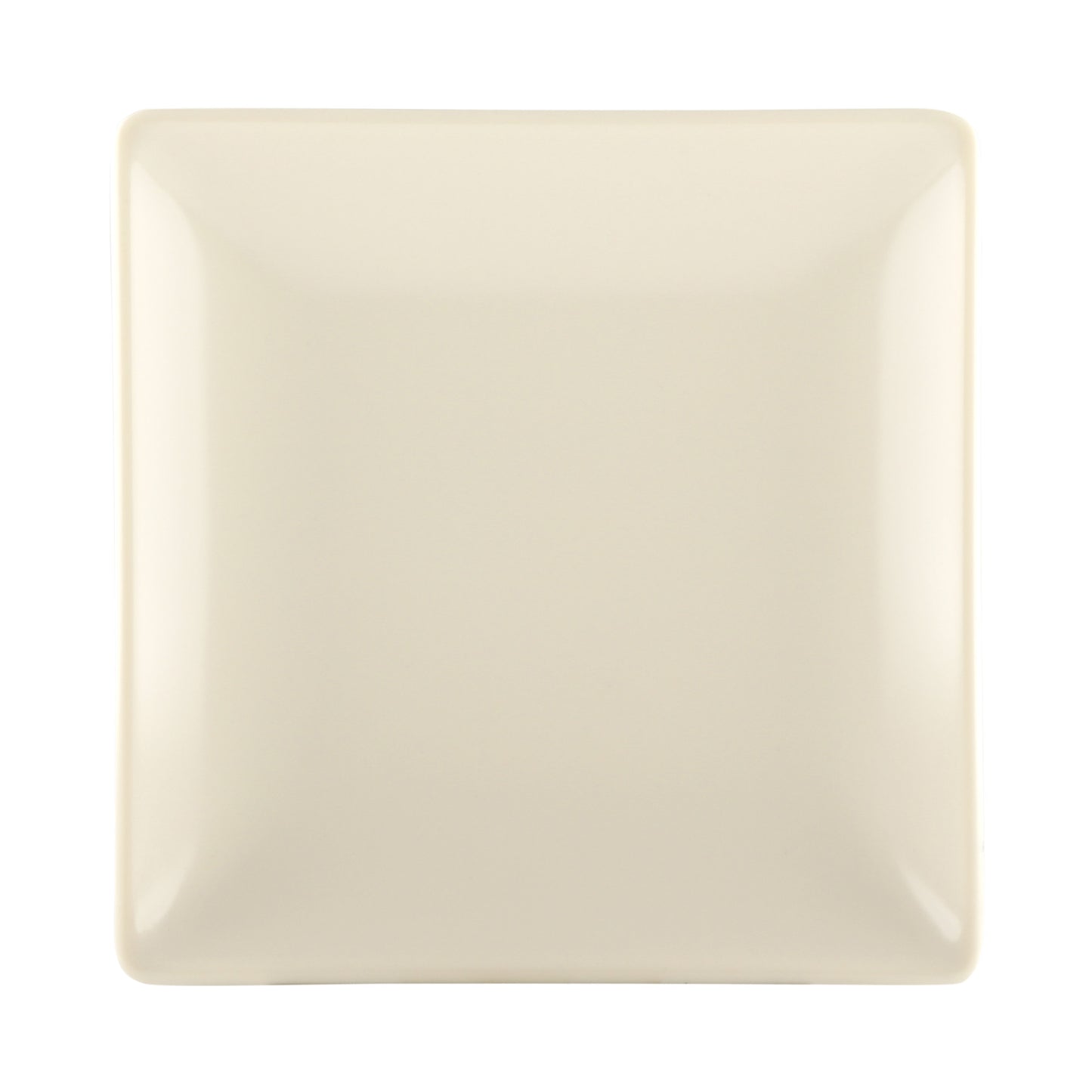 Melamine Square Two-Tone Plate - Ebony Outside, Sand Inside