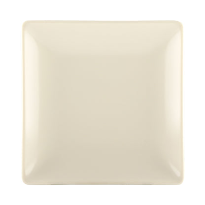 Melamine Square Two-Tone Plate - Ebony Outside, Sand Inside