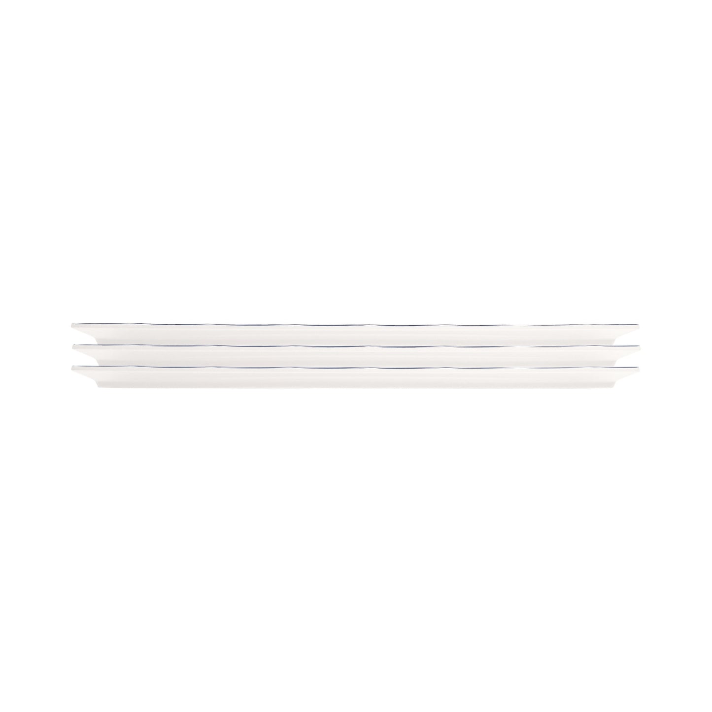 Melamine Rectangular Plate - White w/ Lapis Decal