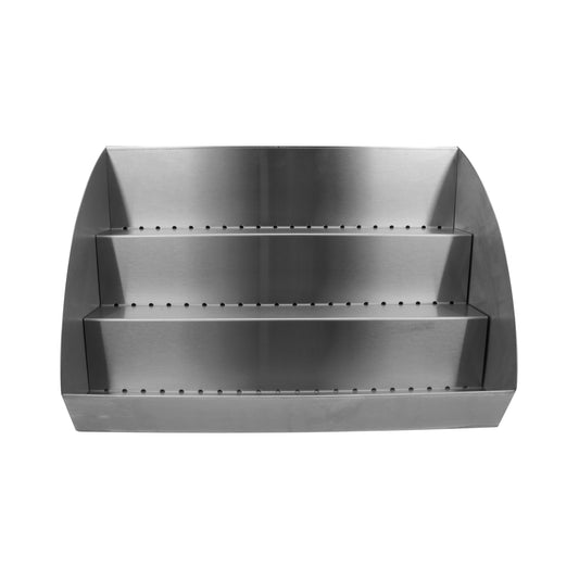 Strata Beverage Station Top, 21.25" x 9.5" x 13.125" H , Stainless Steel, Requires ST11602112 Deck Sold Separately and a Standard Hotel Full Size Food Pan NOT Included, G.E.T. STRATA BUFFET SYSTEM ST11722001