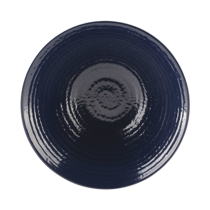 Melamine Bowl - Aubergine Matte Finish Outside/Lapis Gloss Finish Inside