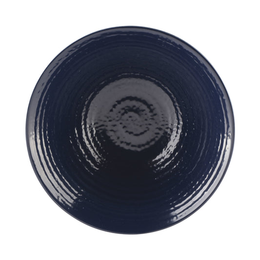 Melamine Bowl - Aubergine Matte Finish Outside/Lapis Gloss Finish Inside