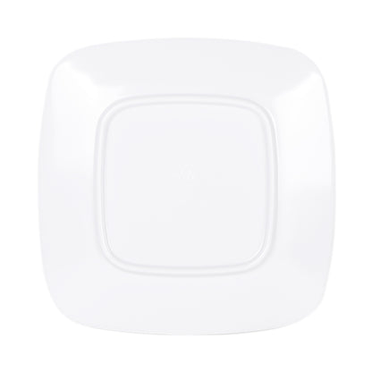 Melamine Rounded Edge Square Plate - White