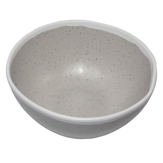 20 oz. Dove Gray, Melamine, Round Entree Bowl, (28 oz. rim-full), 6.25" Top Dia., 2.75" H, G.E.T. Pottery Market Glazed (12 Pack)