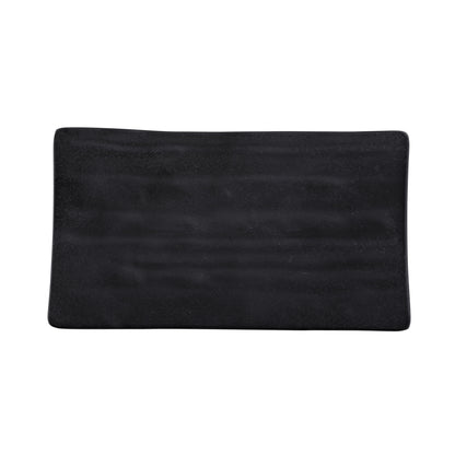 Melamine Rectangular Wave Tray - Black