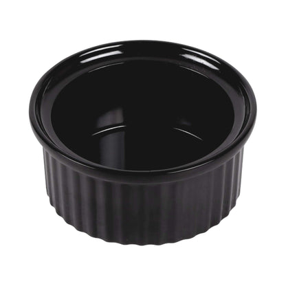 Melamine Ribbed Ramekin - Black