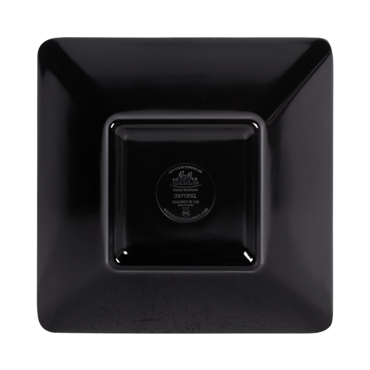 Melamine Square Bowl - Black