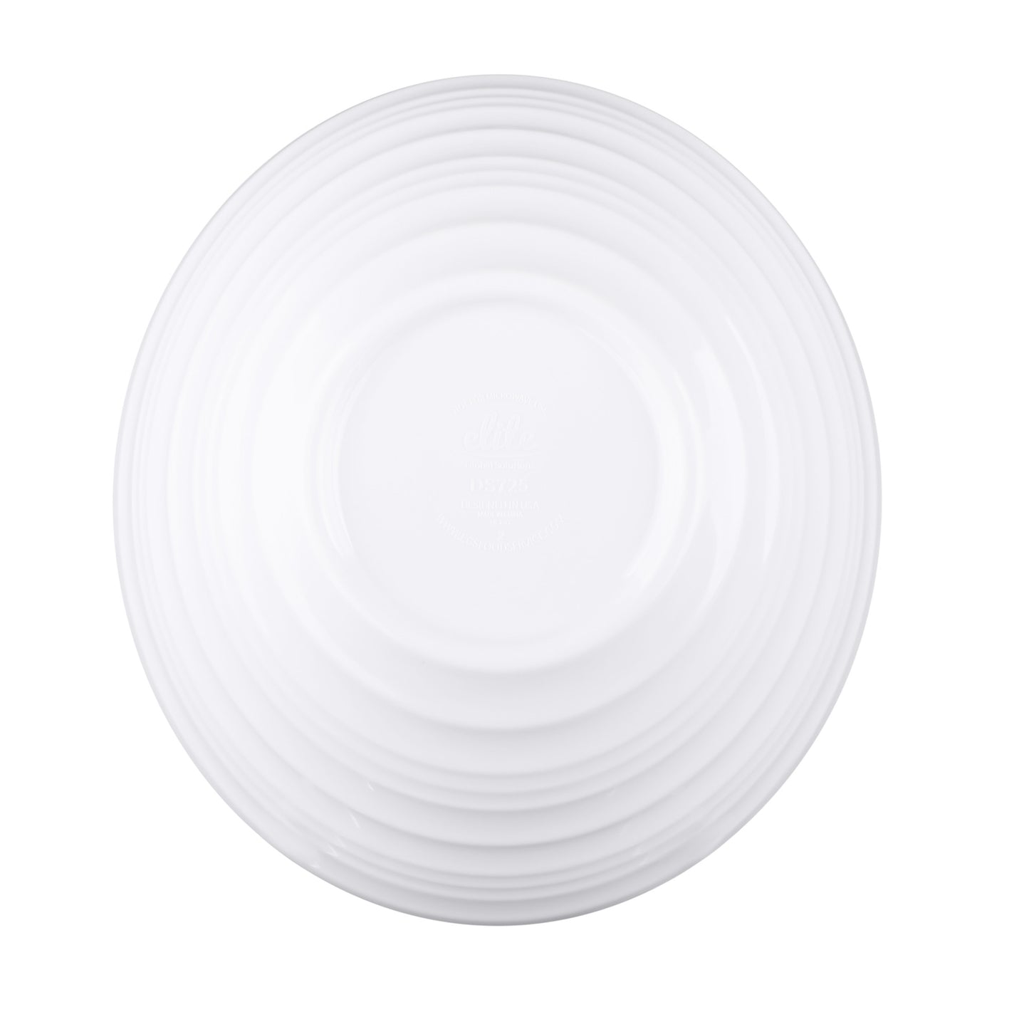 Melamine Oblong Swirl Bowl - White