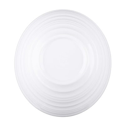 Melamine Oblong Swirl Bowl - White