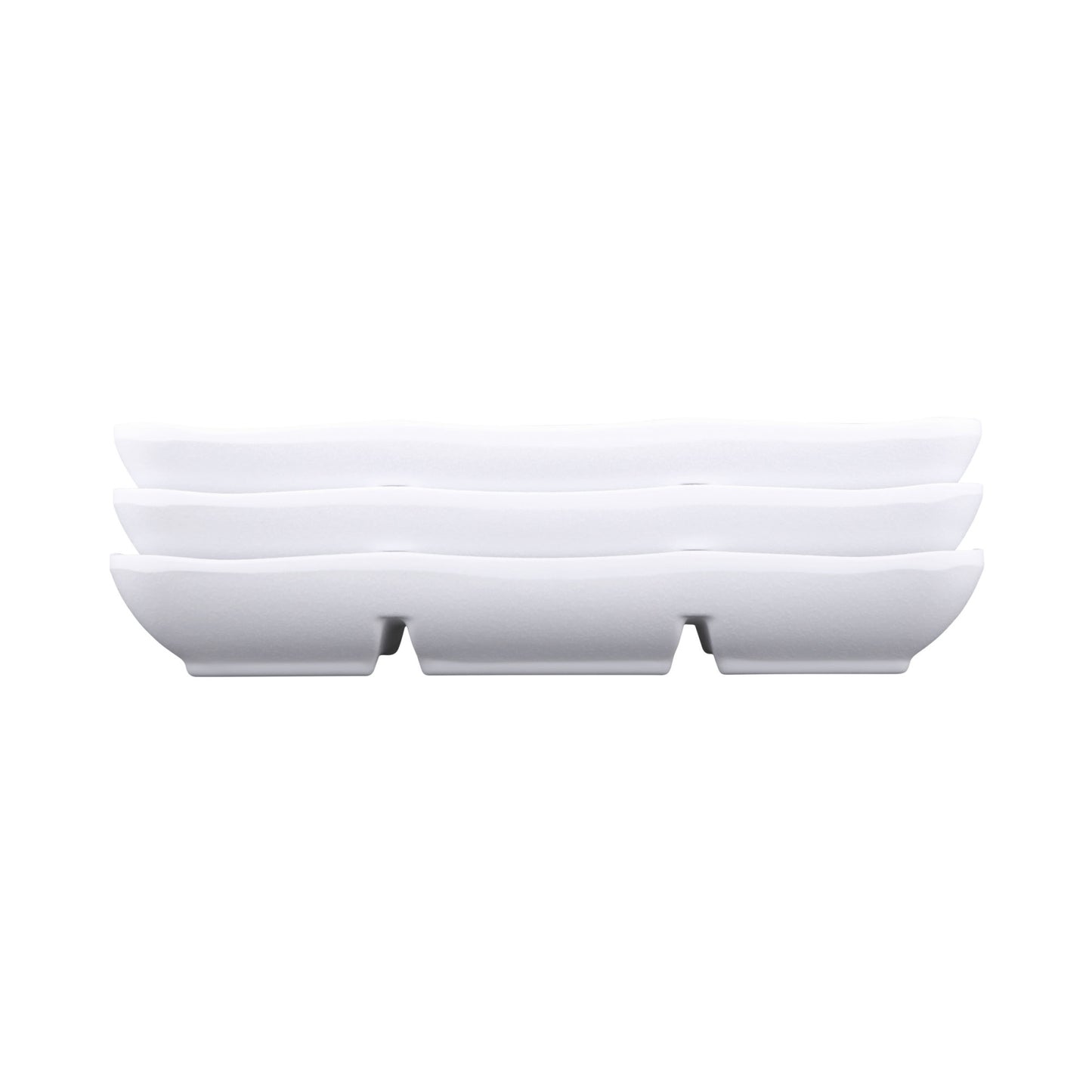 Melamine 3 Compartment Tray - White