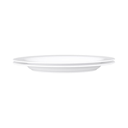Melamine Wide Rim Oval Platter - White