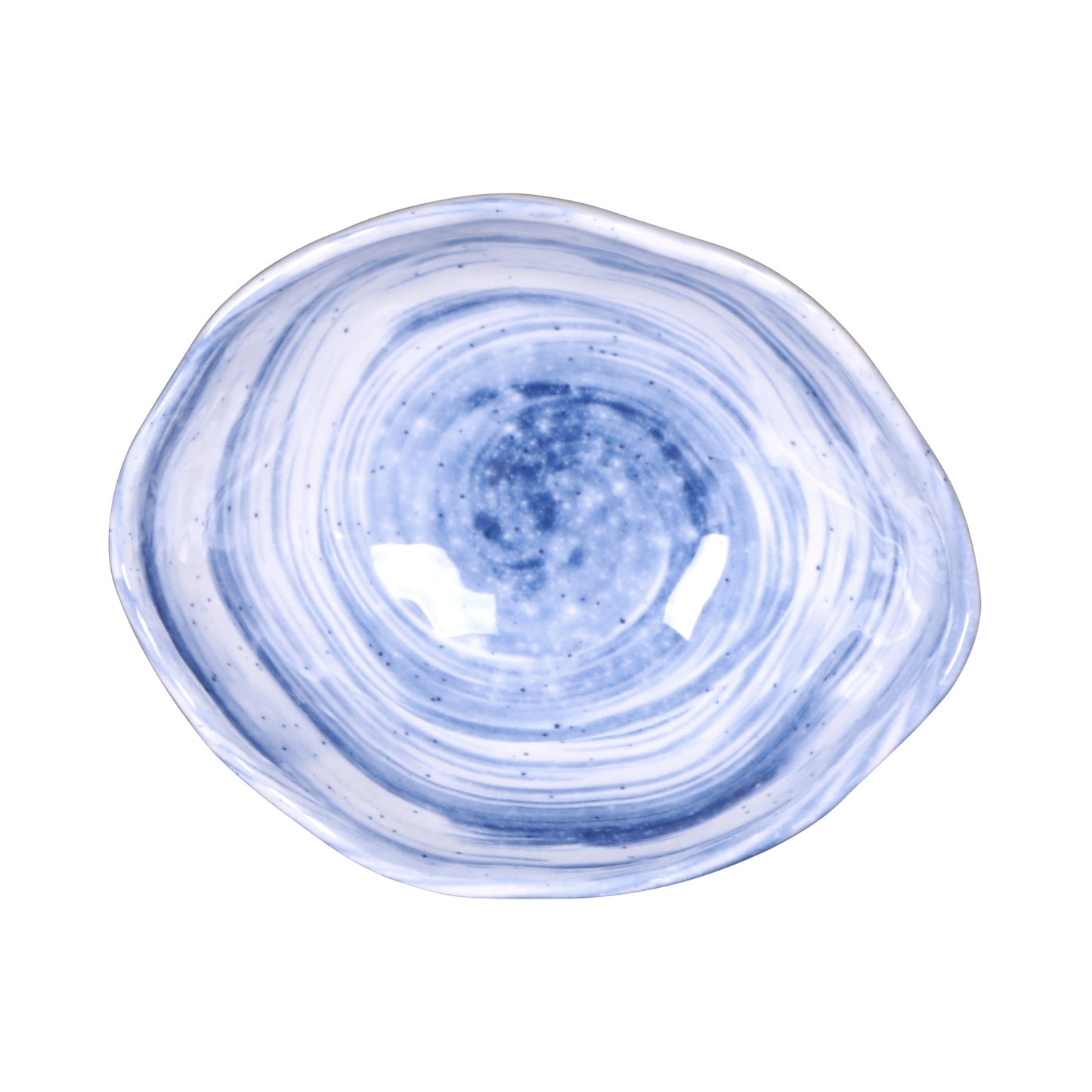 Melamine Oval Bowl - Navy Design