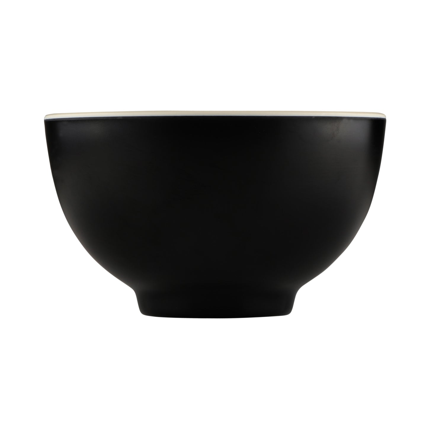 Melamine Round Two-Tone Bowl - Ebony Outside, Sand Inside
