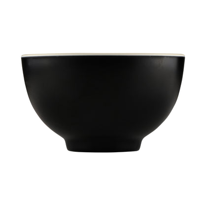 Melamine Round Two-Tone Bowl - Ebony Outside, Sand Inside