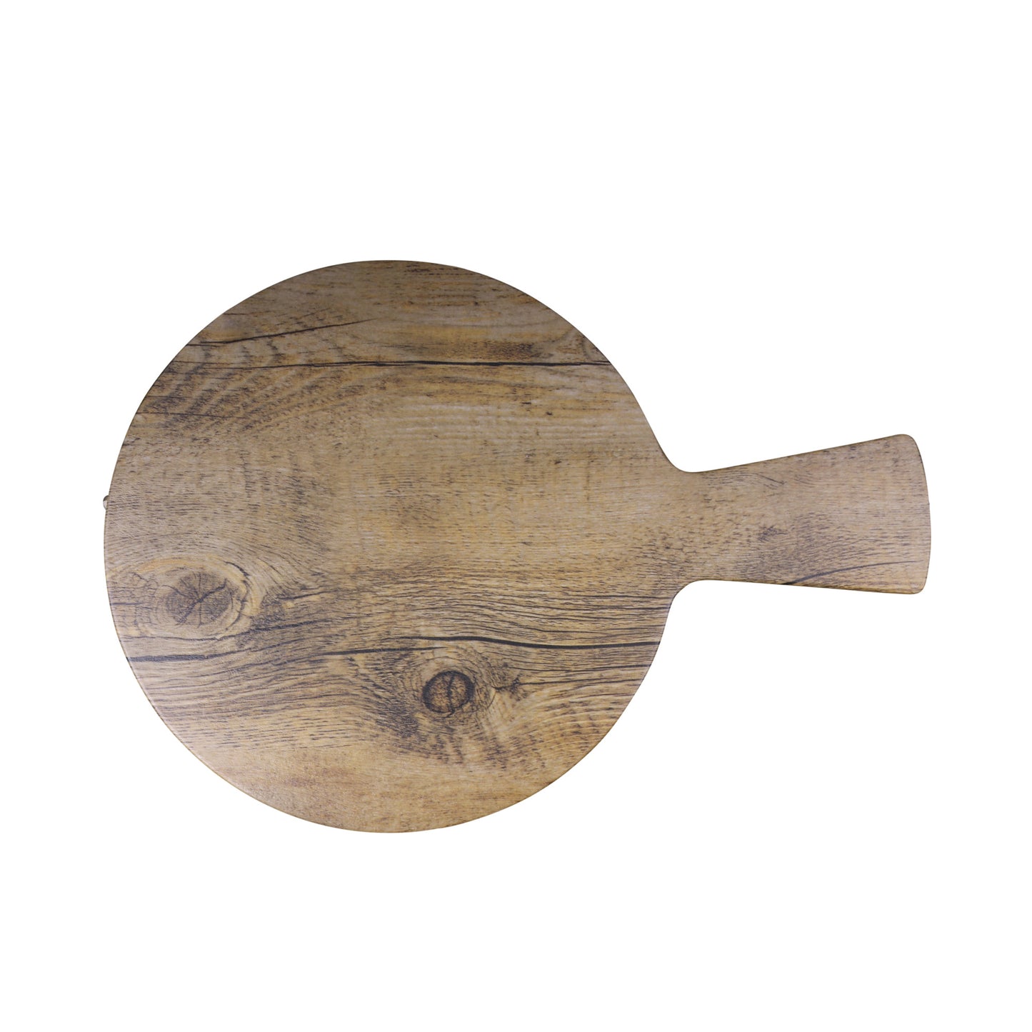 Melamine Round Serving Board - Bamboo