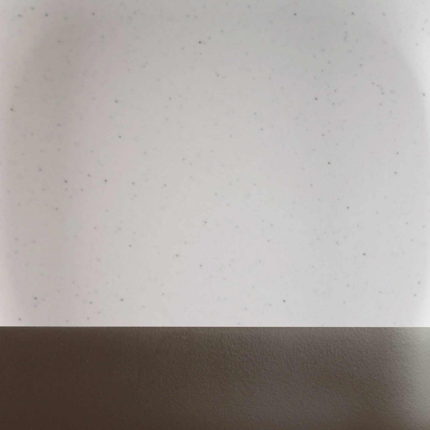 Melamine Square Bowl - White Speckle Inside, Chocolate Outside