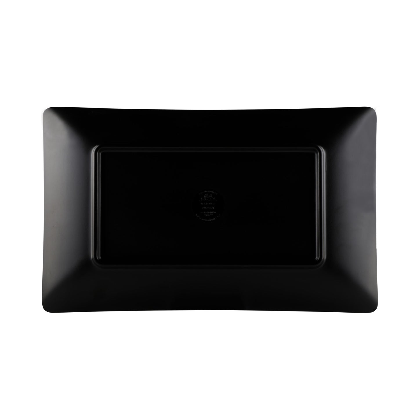 Melamine Rectangular Two-Tone Plate - Ebony Outside, Sand Inside