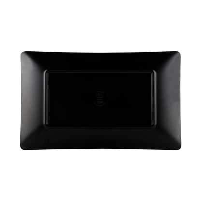 Melamine Rectangular Two-Tone Plate - Ebony Outside, Sand Inside