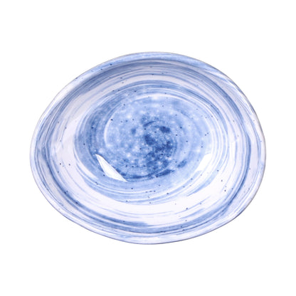 Melamine Oval Bowl - Navy Design