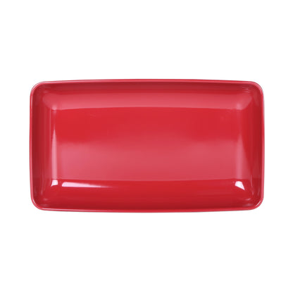 Melamine Rectangular Platter - Cranberry