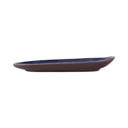 Melamine Oval Plate - Stardust Blue