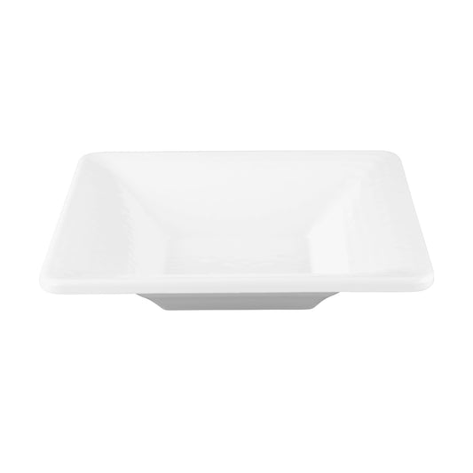 Melamine Square Pebble Bowl - White