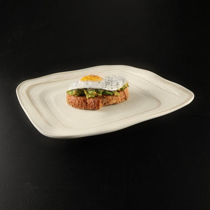 Melamine Irregular Square Plate - Off White Design