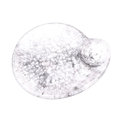 Melamine Round Chip & Dip Plate - Black Marble