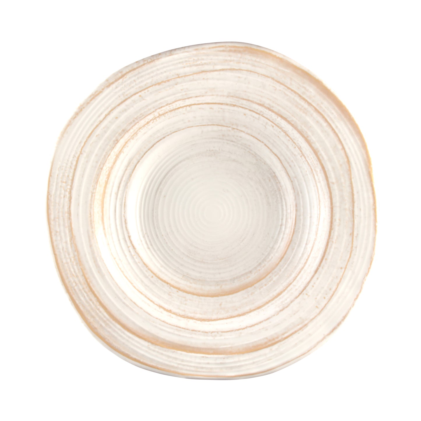 Melamine Irregular Round Serving Bowl - Off White Design