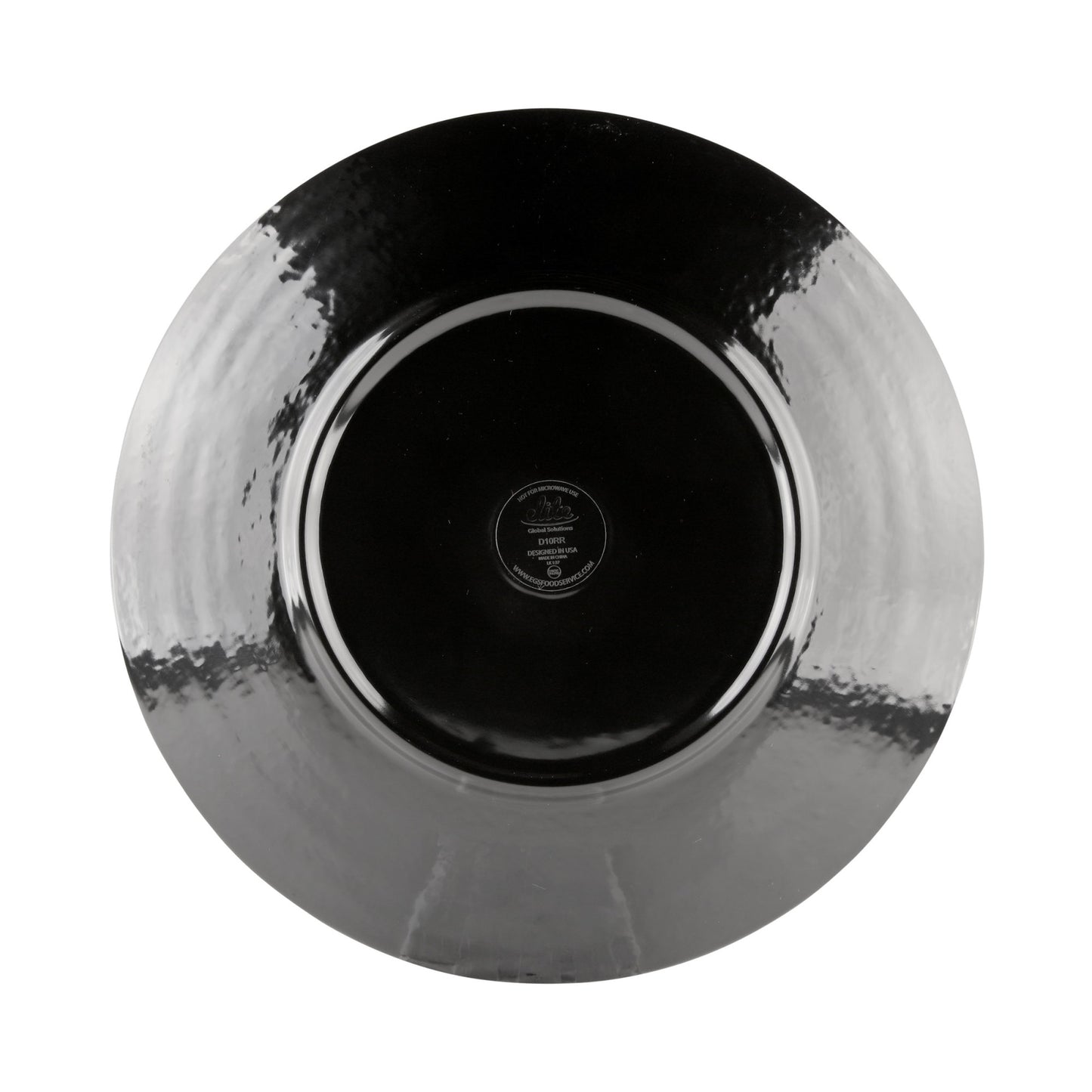 Melamine Round Pebble Plate - Black