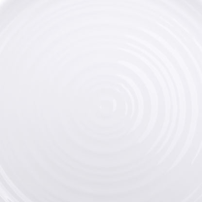 Melamine Round Swirl Plate - White