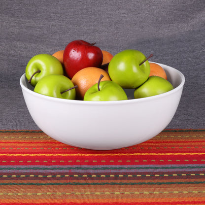 Melamine Medium Round Bowl - White