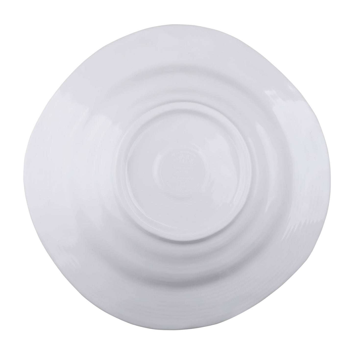 Melamine Irregular Round Bowl - White