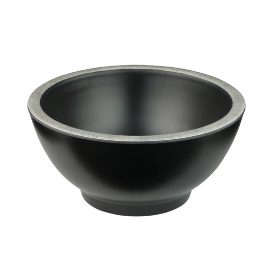 Melamine Round Bowl - Black w/ Silver Decal