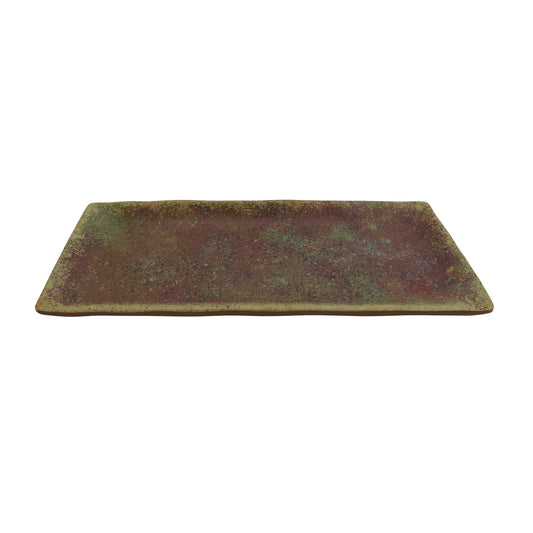 11.94" savor clay azula iris rectangular melamine tray, 11.94"L x 5.125"W x 0.75"H, GET, cheforward