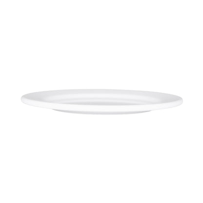 Melamine Round Rim Plate - White