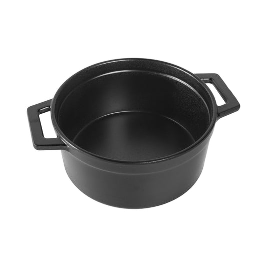 Melamine Mini Pot w/ Lid - Black