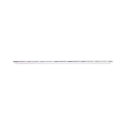 Melamine Rectangular Plate - White w/ Lapis Decal