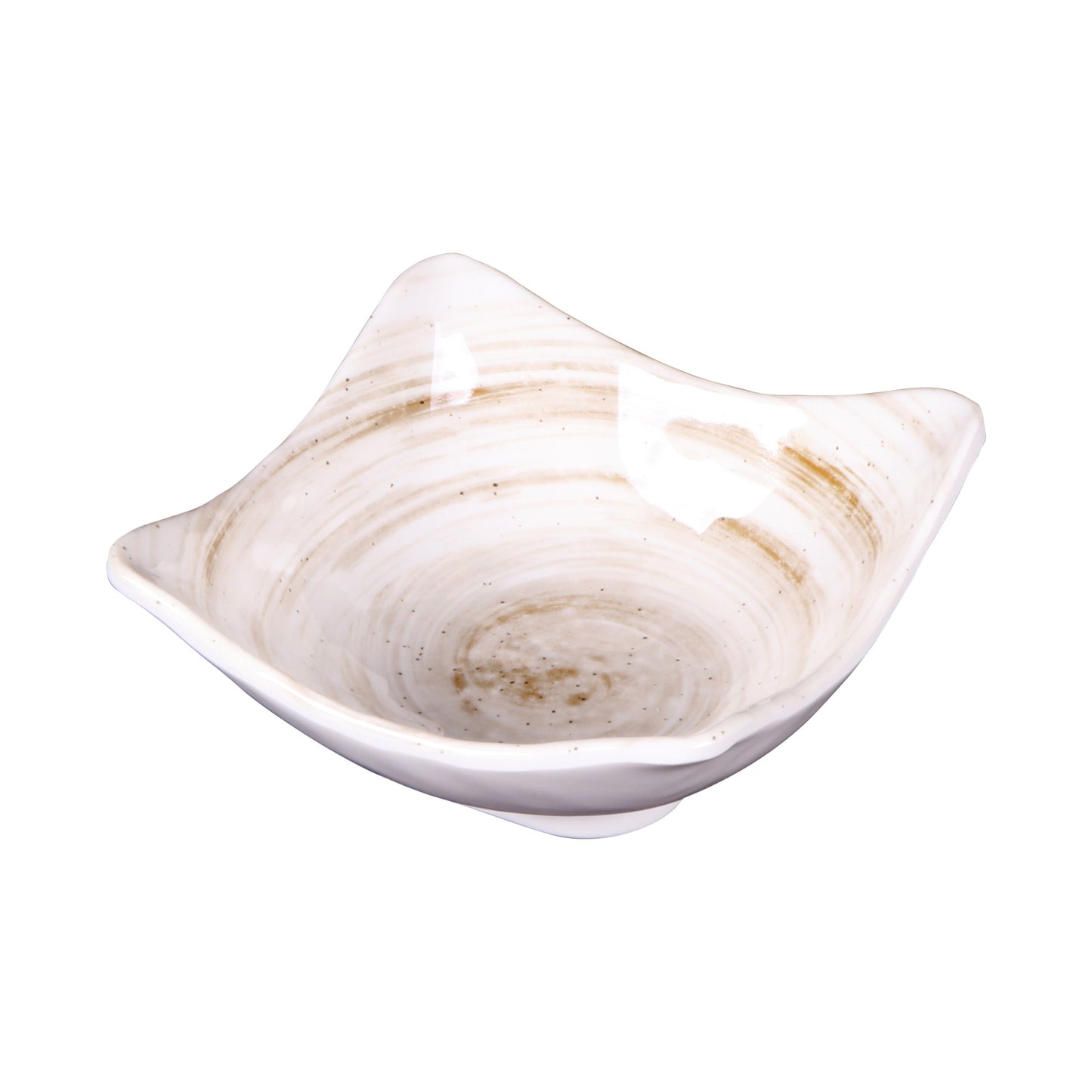 Melamine Square Bowl - Taupe Design