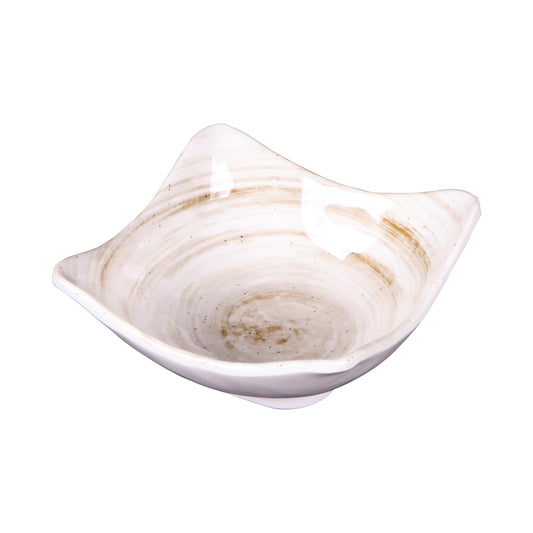 Melamine Square Bowl - Taupe Design