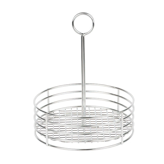 Round Stainless Steel Condiment Caddy