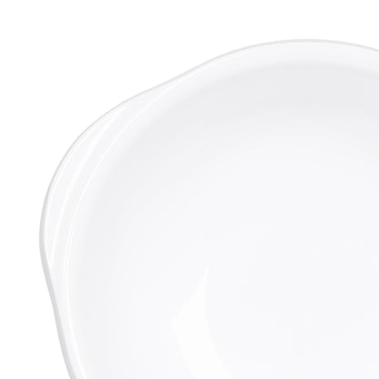 Melamine Bowl w/ Handle - White