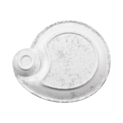 Melamine Round Chip & Dip Plate - Gray Marble