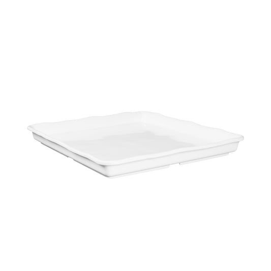 Melamine Rectangular Organic Tray - White