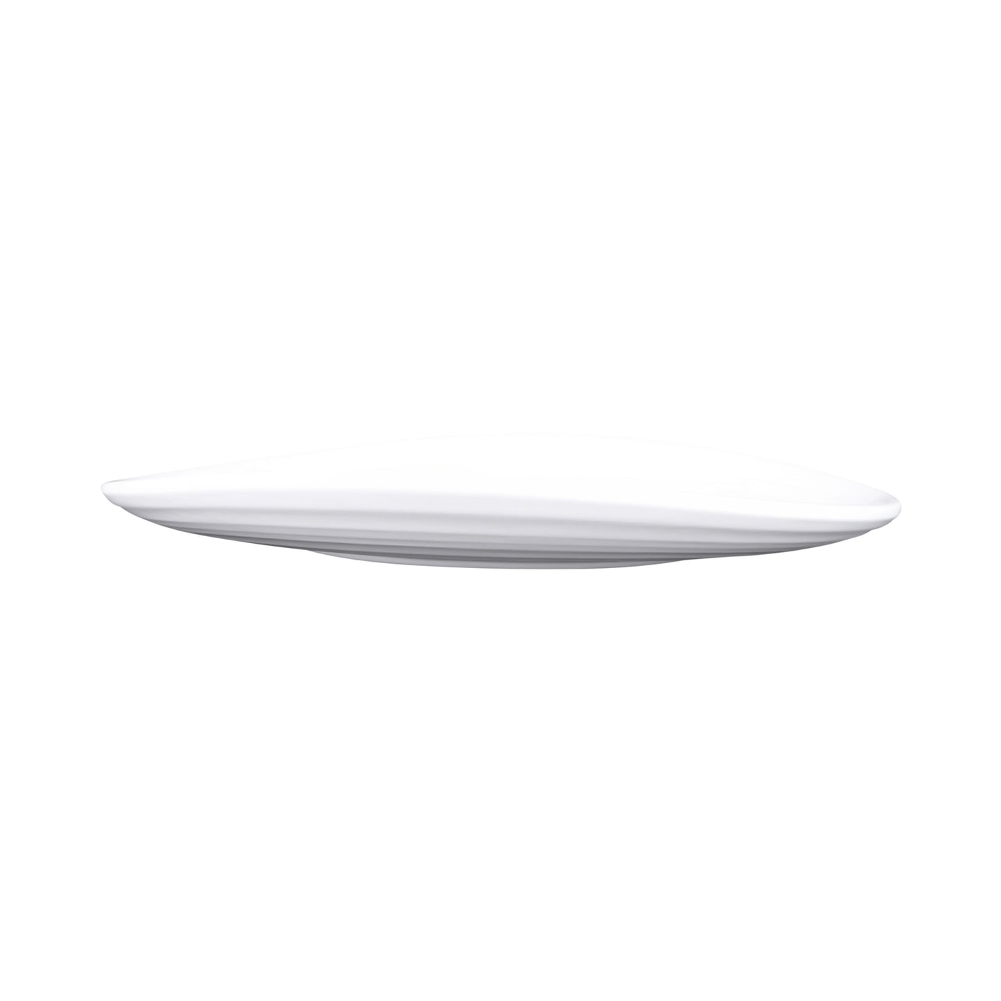 Melamine Round Swirl Plate - White