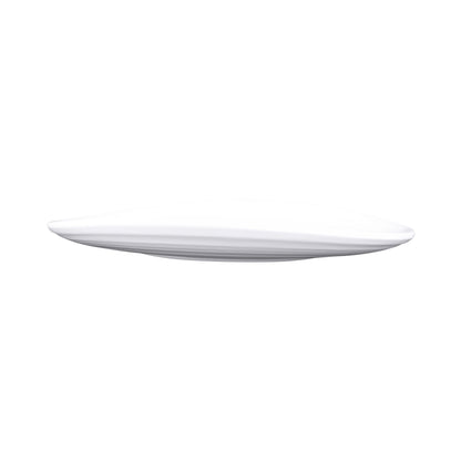 Melamine Round Swirl Plate - White